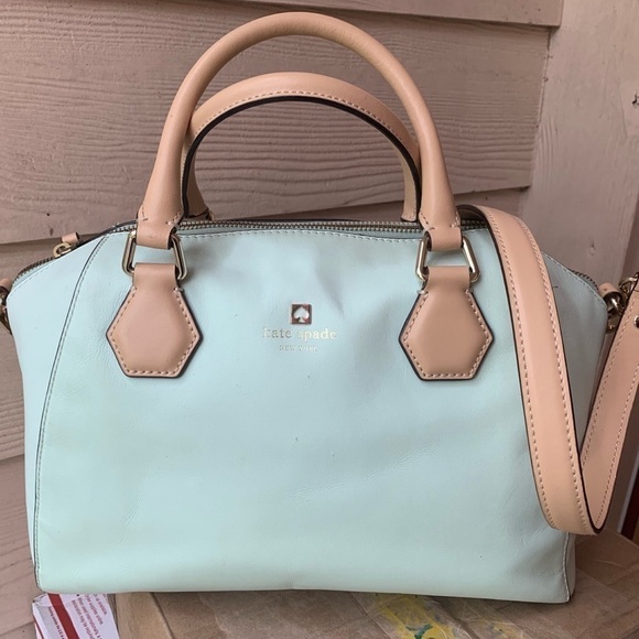 Kate Spade Mint Green Shoulder Bag Purse Wallet - Picture 7 of 8